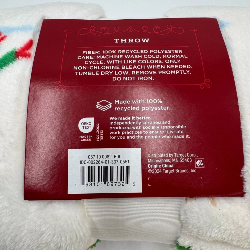 Wondershop‎ Winter Throw Blanket 50x60 Soft Cozy Holiday Christmas Throw NEW